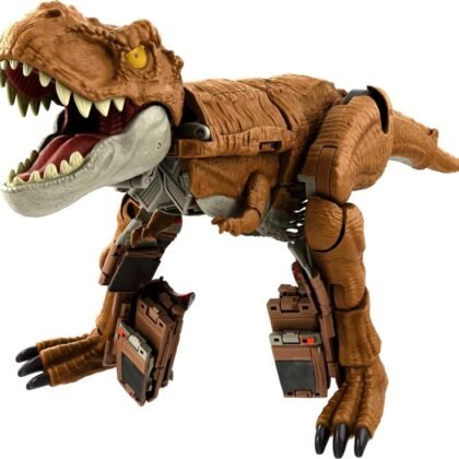 Mattel Jurassic World Fierce Changers 2-in-1 Dinosaur Figure, Chase 'n Roar Toy Transforms from T Rex Dinosaur to Truck in 28 Steps