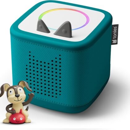 Toniebox 2 Audio Player Starter Set for Kids 1+ with Playtime Puppy - Tropical Teal