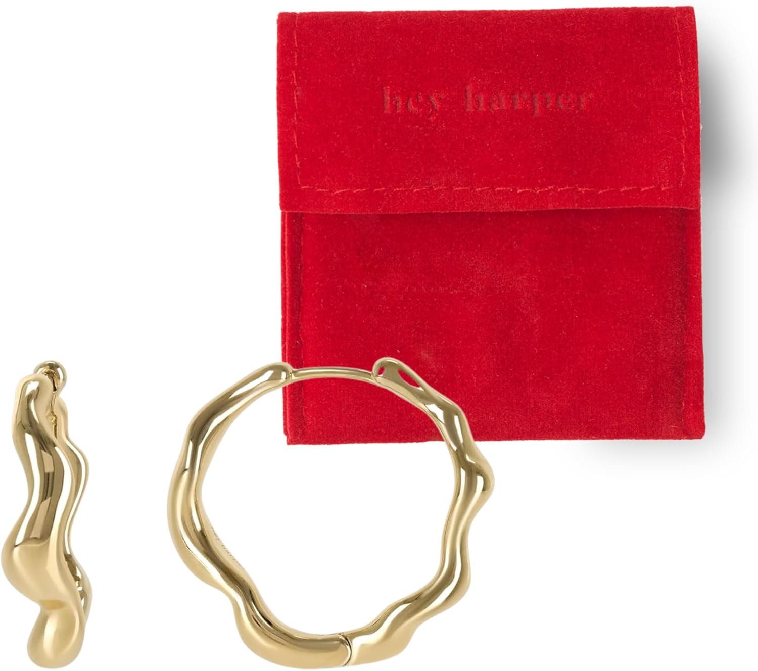 Hey Harper Hoop Earrings For Women Trendy - Lightweight Waterproof & Sweatproof Jewerly