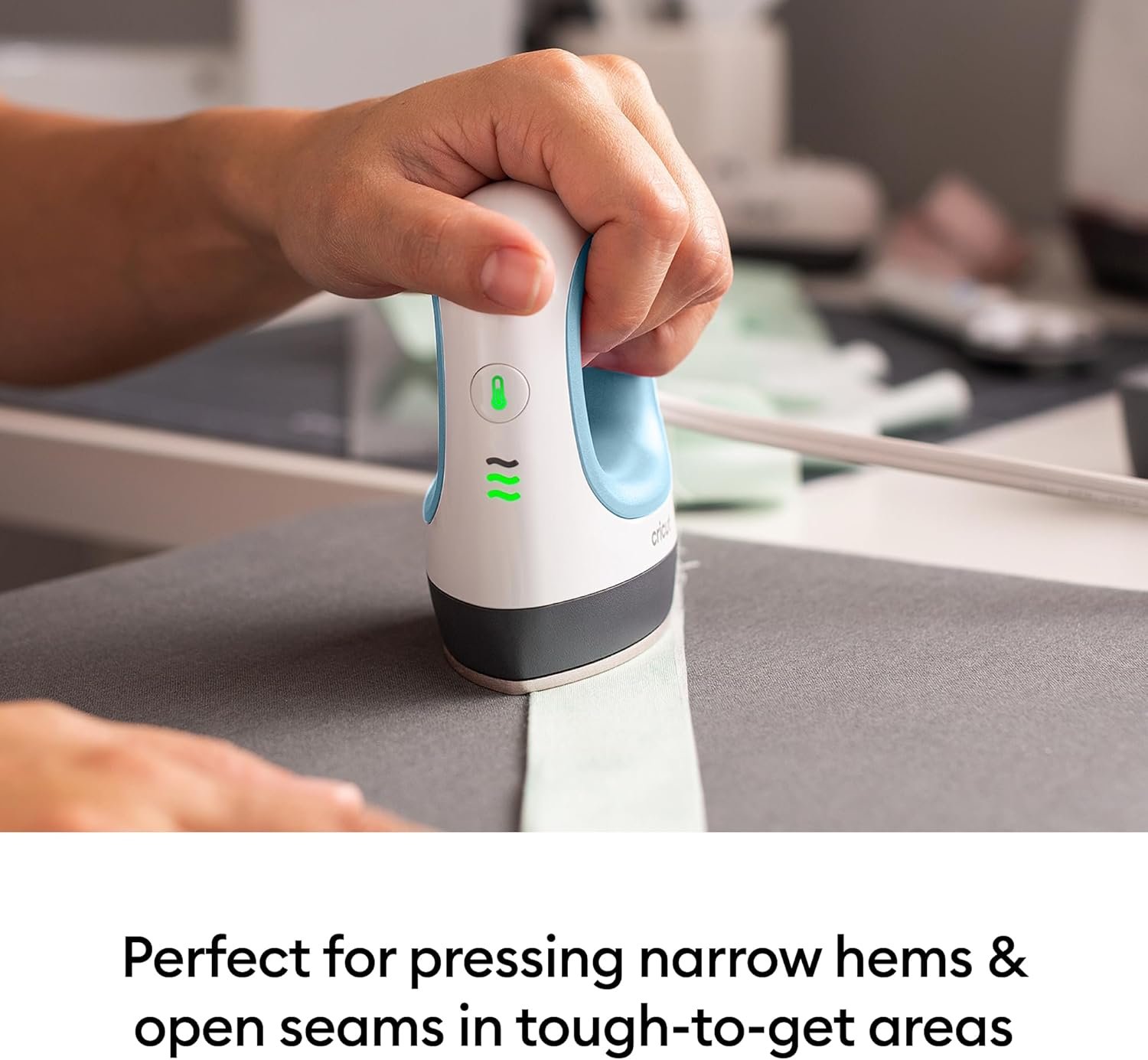 Cricut EasyPress Mini Heat Press + Heat Press Mat - for Pressing Small Objects Like Shoes, Stuffed Animals, Hats & More - 3 Heat Settings & Precision Tip - Compact & Lightweight - Zen Blue - Image 7