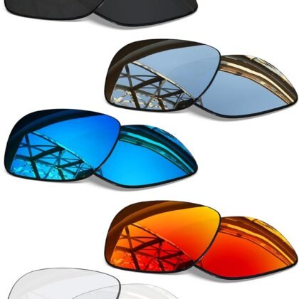SmartVLT Set of 5 Men's Replacement Lenses for Ray-Ban Meta Wayfarer RW4006 & Gen 2 RW4012 (50mm) Smart Glasses Combo Pack S01, UV Protection, Anti-Scratch