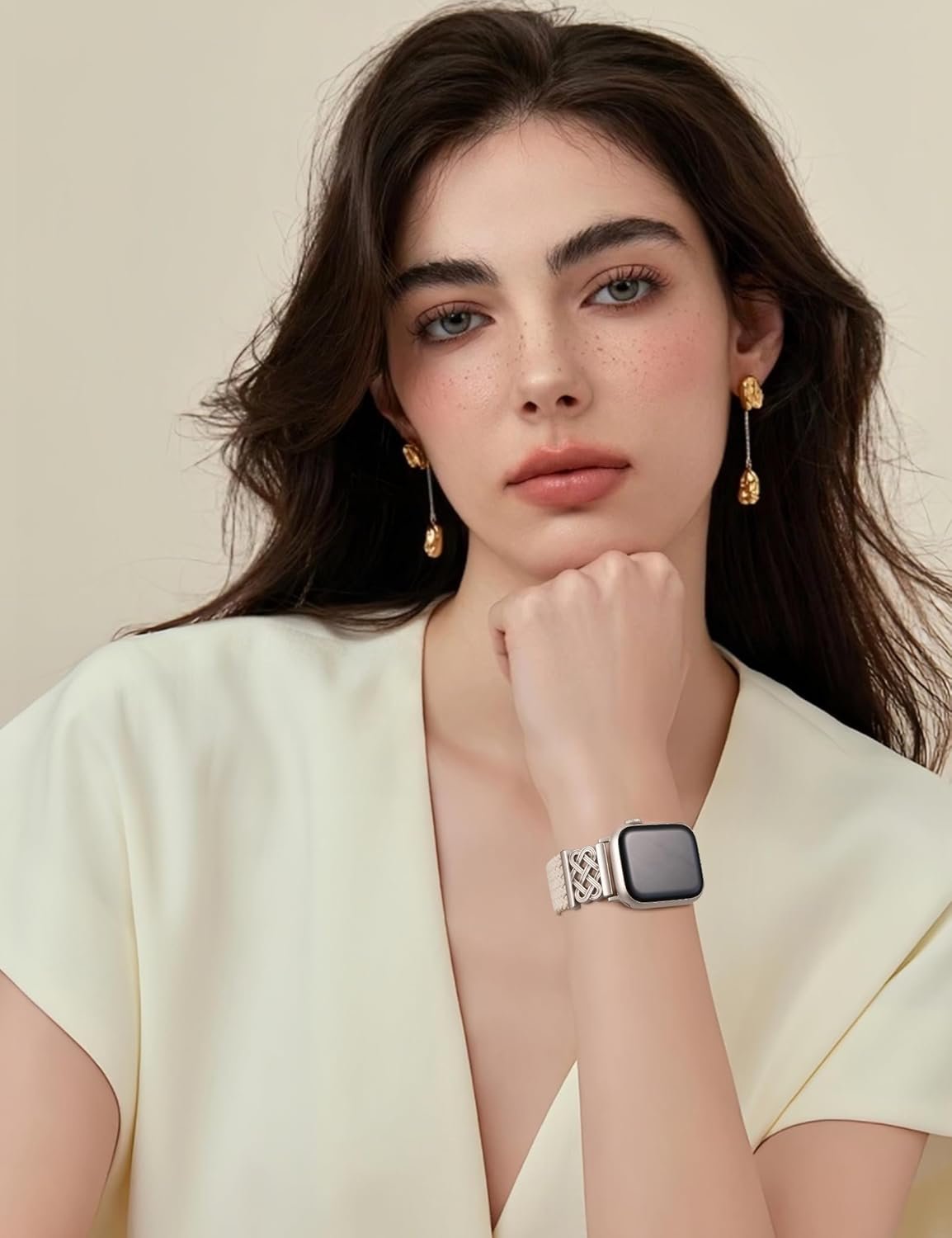 Braided Magnetic Band Compatible with Apple Watch Bands 38/40/41/42/44/45/46/49mm Women Men, Celtic Knot Stretchy Elastic Nylon Fabric Woven Strap for iWatch Series 11 10 9 8 7 6 5 4 SE/Ultra 3 2 1 - Image 7