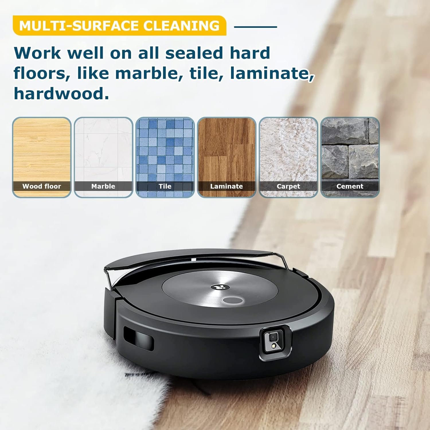 4 Pack Replacement Mop Pads for i-Robot Roomba Combo j7+/ j9+ Accessories, Microfiber Washable Mopping Pad for iRobot Roomba Combo j7+/ j9+ Robot Vacuum and Mop (Not fits for Roomba j7/ j7+/ j9+) - Image 5