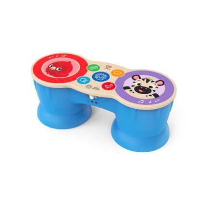 Baby Einstein Upbeat Tunes Magic Touch Wooden Drum​ Musical Toy, Ages 6 Months +