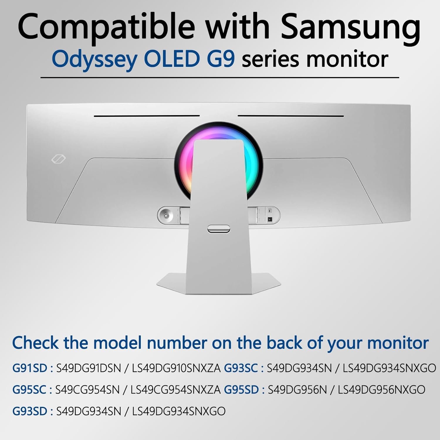 Odyssey OLED G9 VESA Mount Adapter Compatible with Samsung OLED G9 49-inch Monitors(Fits G91SD G93SC G93SD G95SC and G95SD )– 75x75 to 100x100 Wall Mount Bracket - Image 2