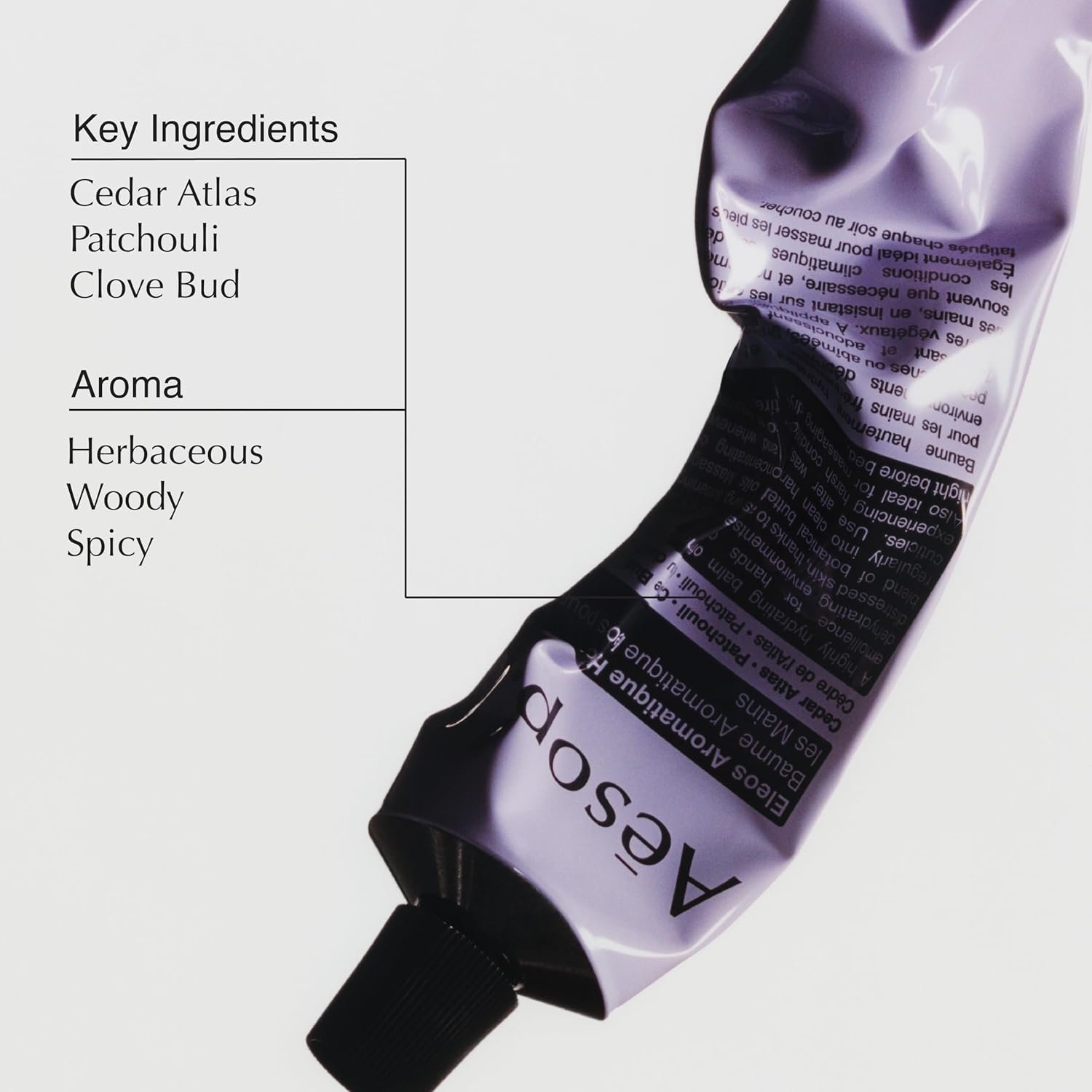 Aesop Eleos Aromatique Travel Size Hand Balm | Shea Butter and Coconut Oil to Nourish Dry, Cracked Hands | Lotion Made with Skin-Calming Essential Oils | 2.4 oz / 75 mL - Image 3