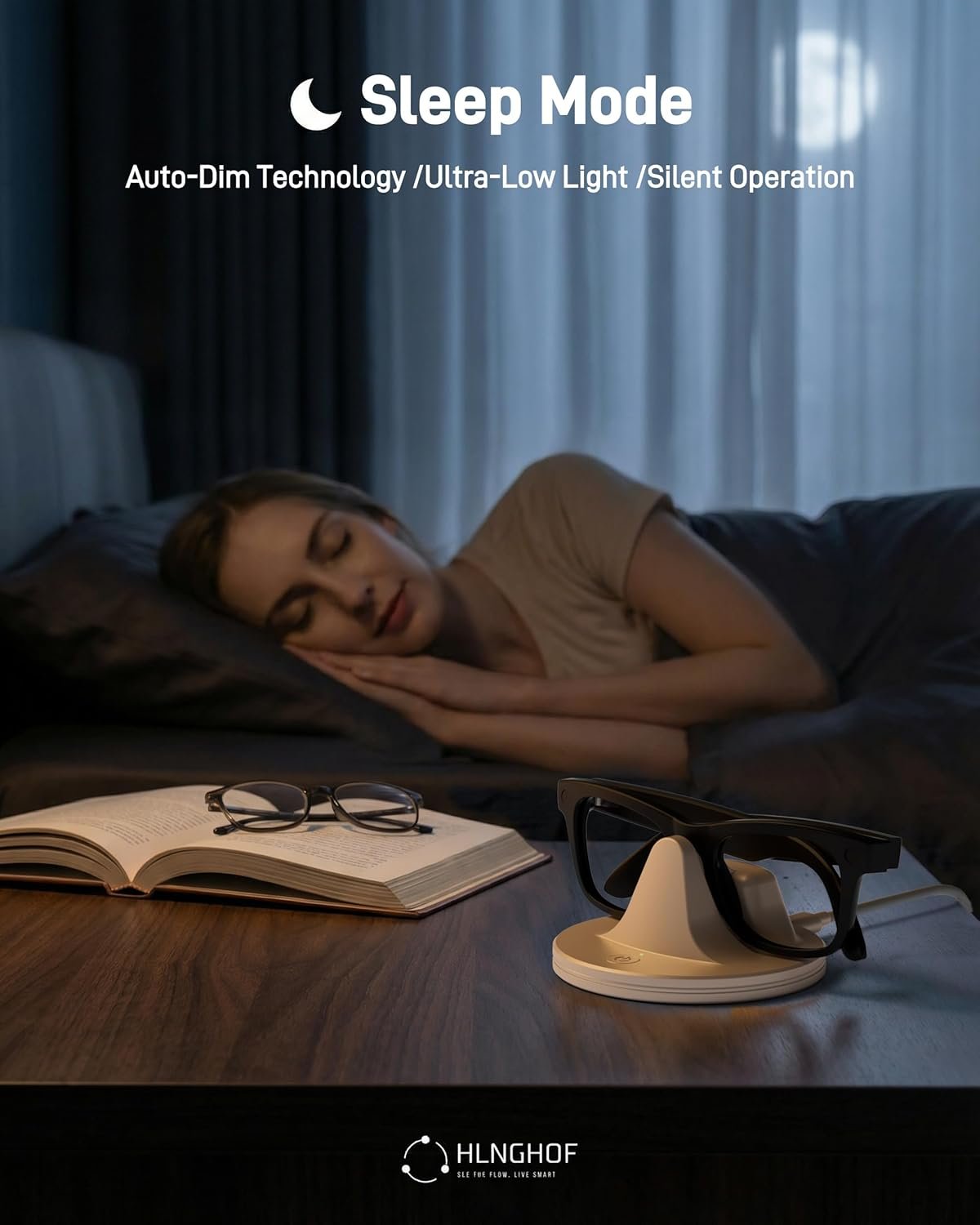 Charging Dock for Ray-Ban Meta Smart Glasses – RGB Desktop Charger Stand Compatible with Wayfarer Gen 2, Skyler, Headliner & Oakley HSTN, Type-C Input, LED Indicator Light, 1h Fast Charge, ABS (White) - Image 6