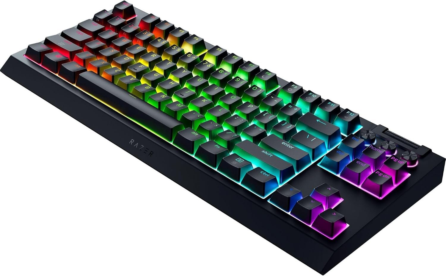Razer BlackWidow V4 TKL HyperSpeed Wireless Hot Swappable Gaming Keyboard: Orange Tactile Switches - Wireless & Bluetooth - Multi-Function Roller & Control Buttons - Chroma RGB - Long Battery Life - Image 8