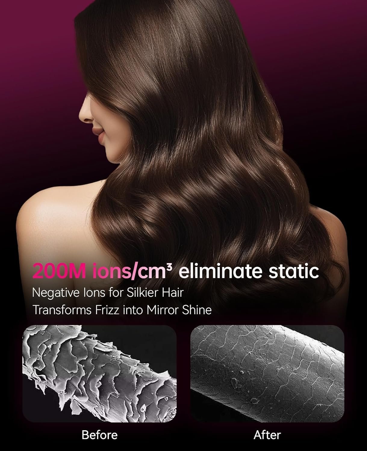 CONFU Ionic Blow Dryer 1600W, Portable Lightweight Fast Drying Negative Ion Hairdryer Blowdryer, 3 Heat Settings & Infinity Speed, with Diffuser and Concentrator Nozzle for Home & Travel - Image 4