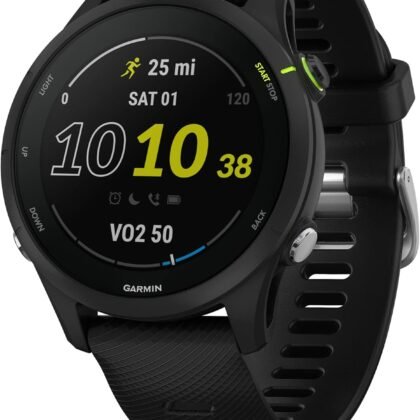 Garmin Forerunner® 255 Music, GPS Running Smartwatch with Music, Advanced Insights, Long-Lasting Battery, Black - 010-02641-20