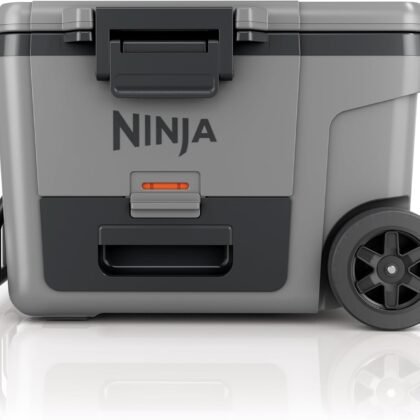 Ninja | Cooler | FrostVault 45QT Cooler with Wheels | Insulated with Temp Dry Storage Drawer | Keeps Ice Cold for Days | for The Beach, Camping, Picnics & More | Slate Gray | FB245GY