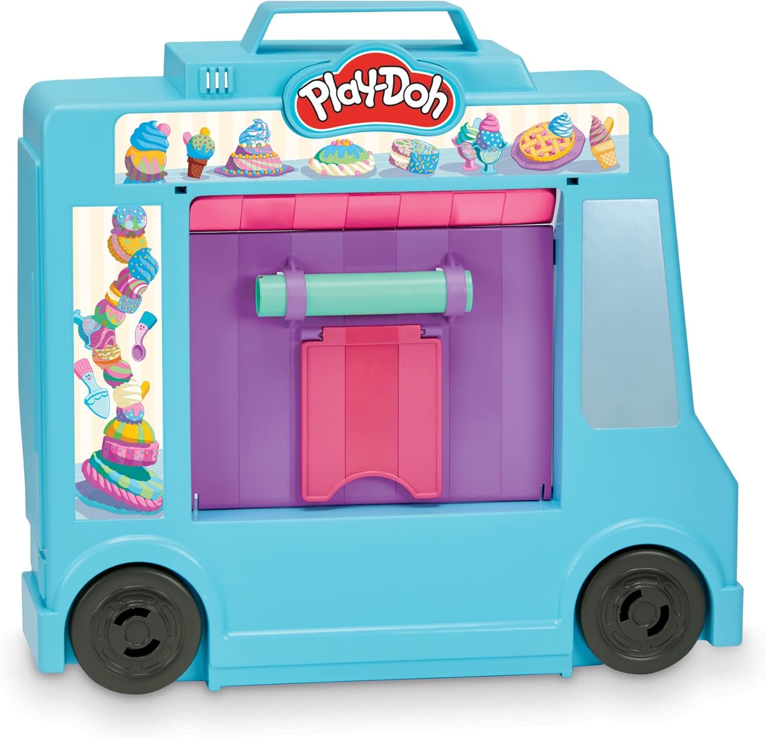 Play-Doh Kitchen Creations Ice Cream Truck Toy Playset for Kids, 20 Play Kitchen Accessories, 5 Colors, Preschool Toys for 3 Year Old Girls and Boys and Up - Image 4