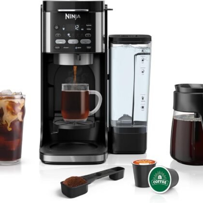 Ninja | Drip Coffee Maker | DualBrew Pro Hot & Iced Coffee Machine | Use with K-Cup Coffee Pods | 3 Brew Styles (Classic, Rich, & Iced) | 60oz Removable Reservoir & Dishwasher Safe | Black | CFP101