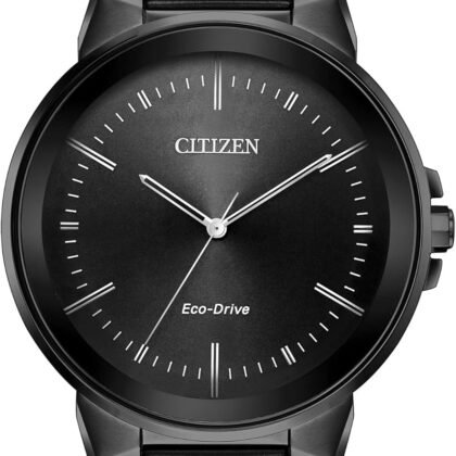 Citizen Men's Eco-Drive Modern Axiom Watch in Gray Stainless Steel, Black Dial (Model: BJ6517-52E)