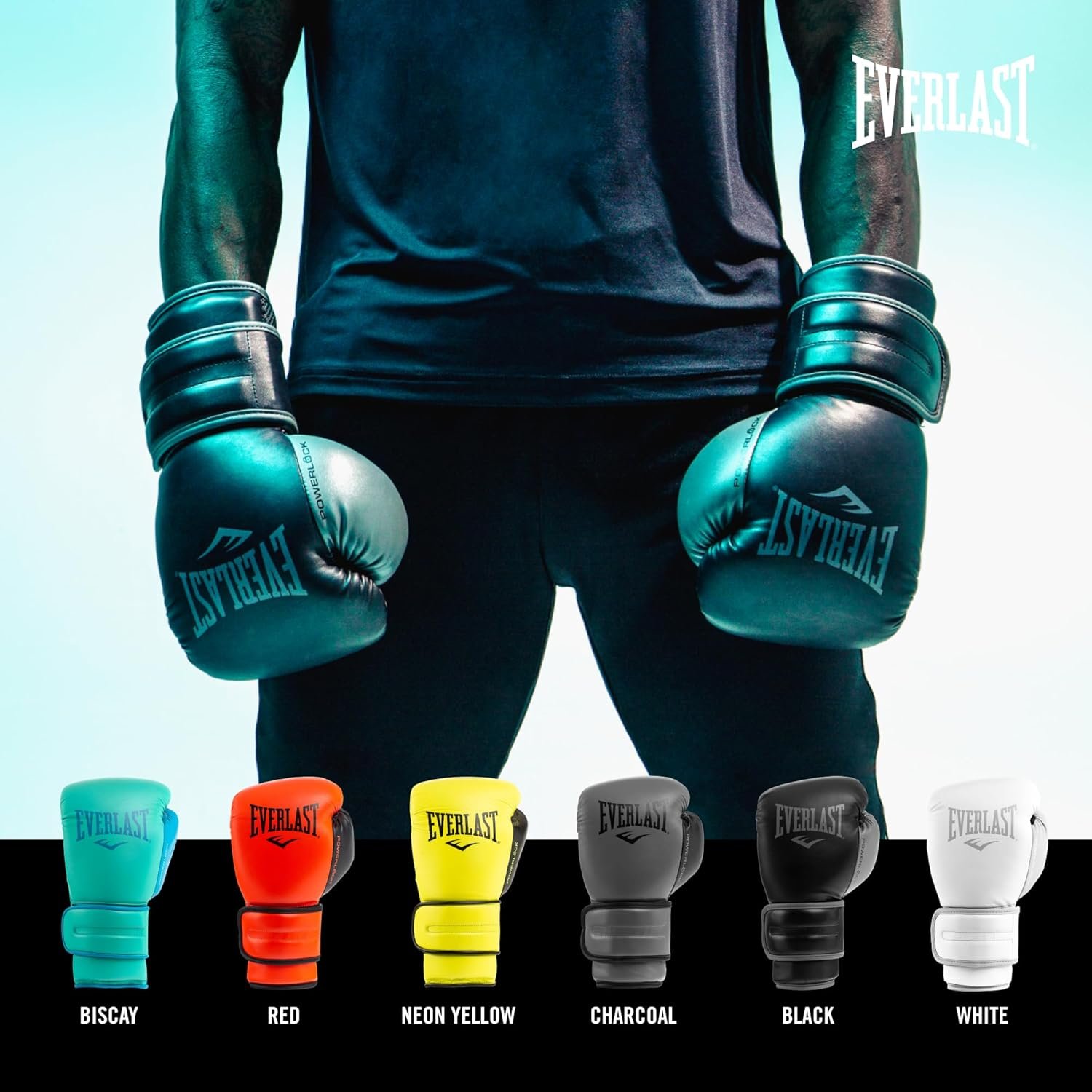 Everlast Powerlock 2 Hook & Loop Boxing Gloves | Fight Training Gloves | Hook and Loop with Durable Hand & Wrist Support | Heavy Bag & Fitness Training - Image 5