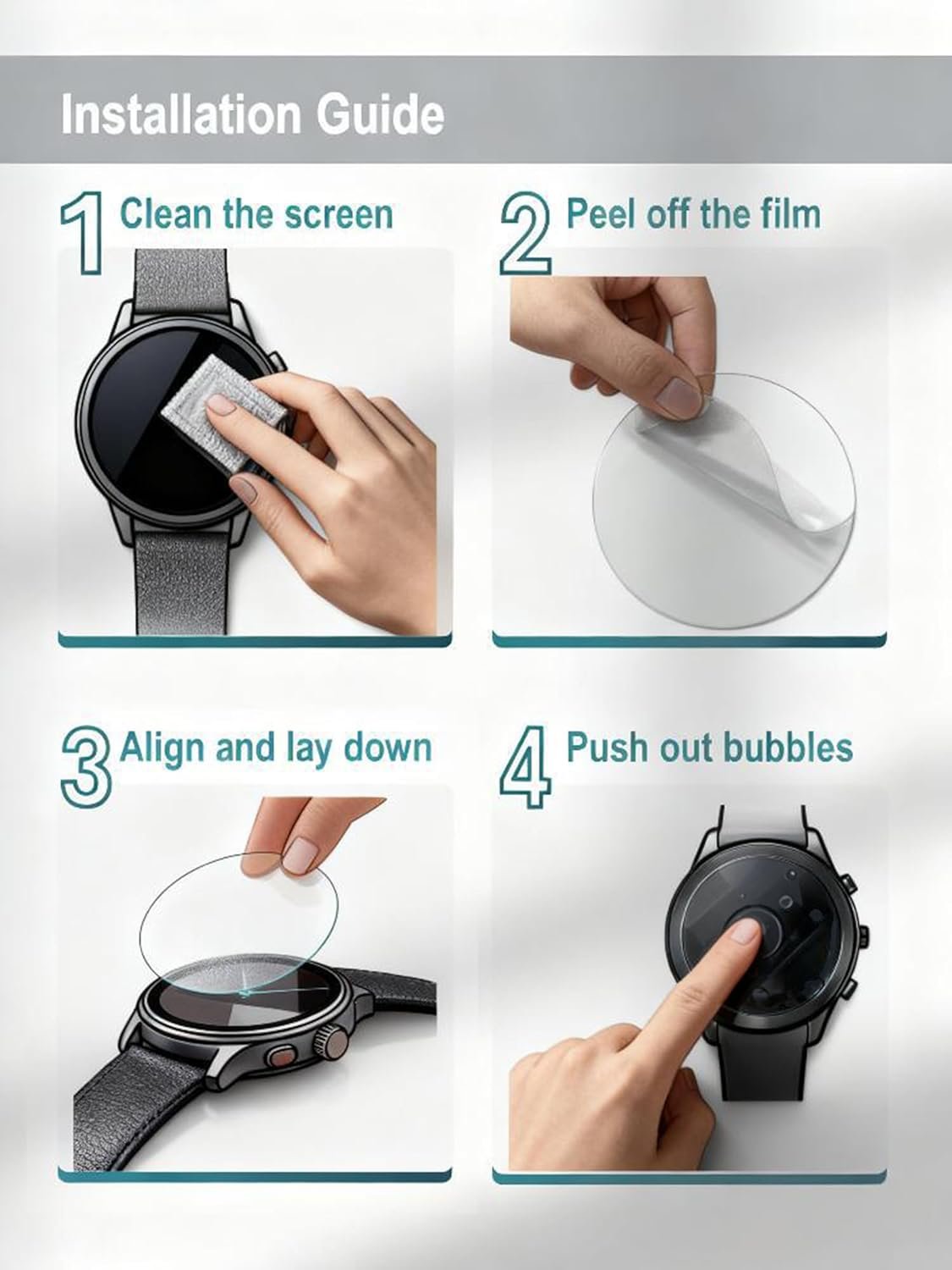 [4+4 Pack Screen Protector for Garmin Approach S12 GPS Golf with Silicone Anti-dust Plugs, 9H Tempered Glass Protection Kit in Reusable Storage Case, Anti-Scratch,Bubble-Free,Easy Installation - Image 8