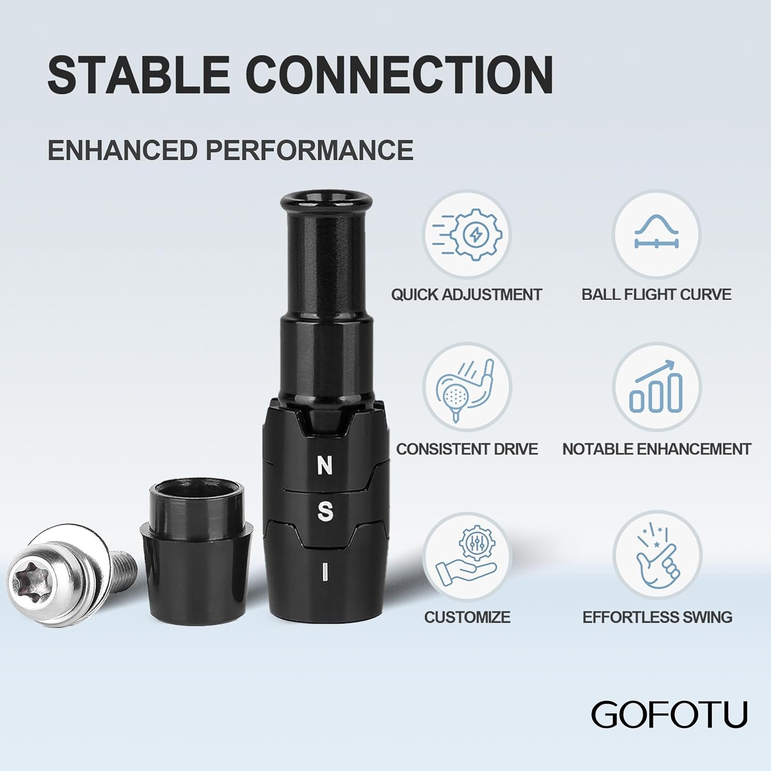 Golf .335 Golf Adapter Sleeve Shaft Compatible with Callaway Elyte, Ai Smoke Series Drivers, Paradym, Epic, Rogue ST, Great Big Bertha, MAVRIK Series,16/815/814 XR Drivers - Image 5