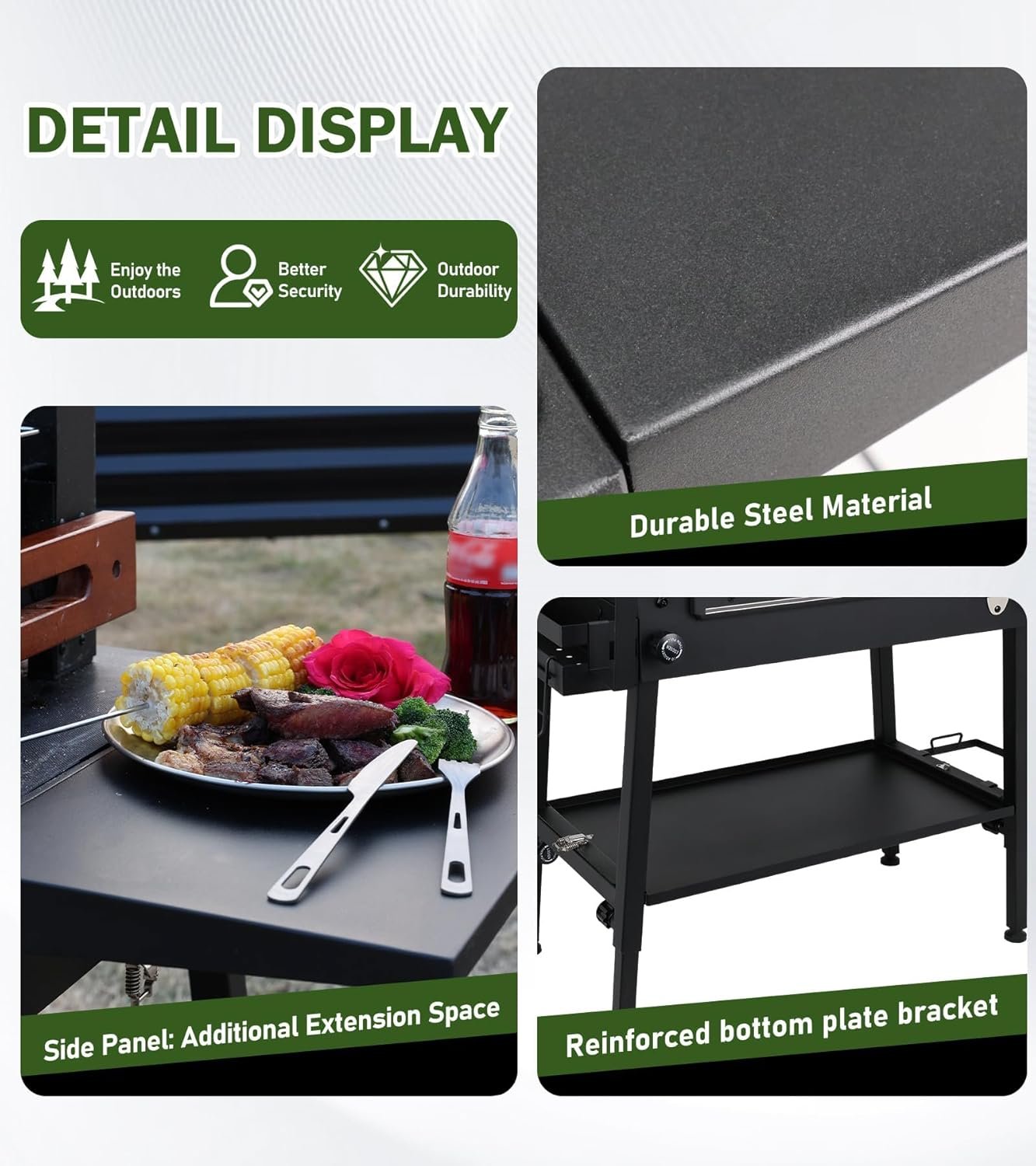 ELITEWILL Griddle Stand With Wheels Portable Outdoor Grill Table Fit for Blackstone 17 Inch Or 22 Inch Griddle Foldable Cart Table Suitable for Travel/Camping and Outdoor Meals - Image 9