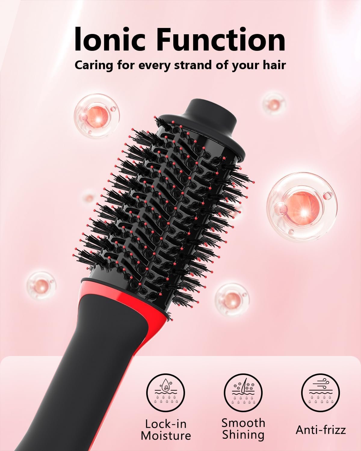 Plus 2.0 Hair Dryer Brush Blow Dryer Brush in One, 2'' Oval Brush Head Hot Air Brush Styler & Volumizer with Ionic Technology, NTC Smart Temp Control for Smooth, Frizz-Free, Shiny Hair - Image 3
