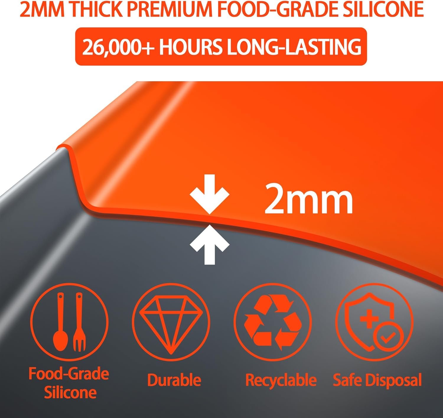 Upgraded Silicone Griddle Mat for Blackstone 36 Inch True Fully Wrapped Coverage Food-Grade Silicone Mat, Easy to Clean, Heat & Cold Resistant, Prevent Rust, Griddle Cover (Full-Cover 36") - Image 6