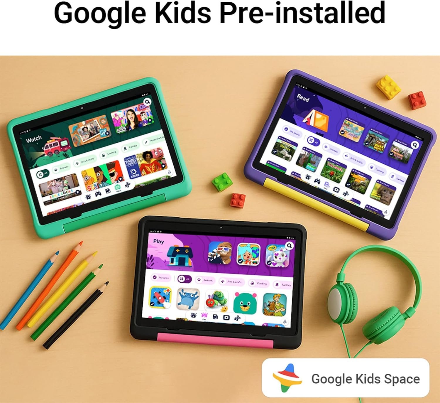 Kids Tablet, 10.1 Inch HD Android 15, 64GB Storage, 8GB RAM, Eye Protection Mode, 10-Hr Battery, Parental Shockproof Case - Tablet for Kids (Purple) - Image 5