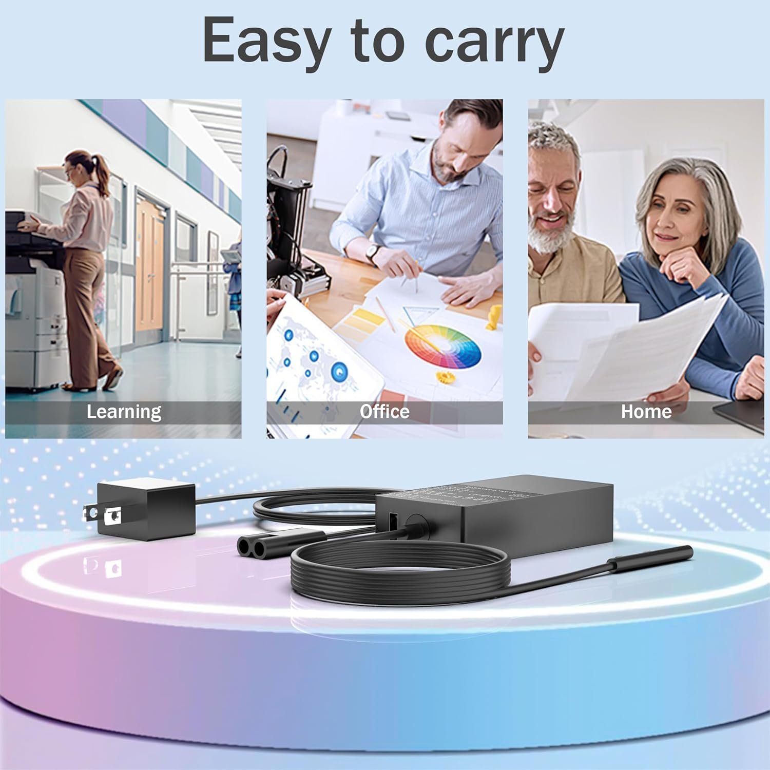 New 65W Surface Pro Charger Compatible with Microsoft Surface Pro 11,10, 9, 8, 7+, 6, 5, 4, 3, X, Windows Surface Laptop 6, 5, 4, 3, 2, 1, Surface Go Tablet, Surface Book 3, 2, 1, 44W, 36W - Image 7