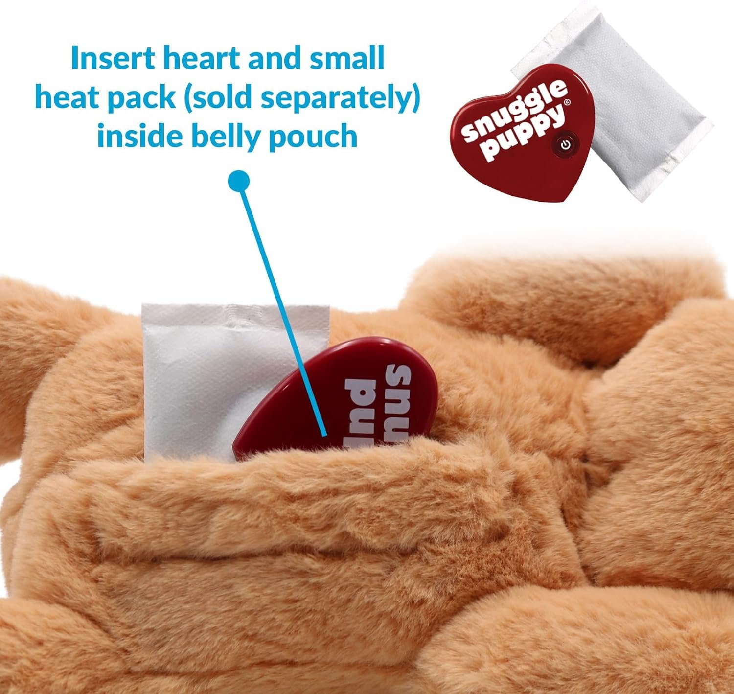 Snuggle Puppy Original Dog Toy for Small Breeds - Heartbeat Puppy for Dogs - Pet Anxiety Relief and Calming Aid - Comfort Dog Toys for Behavioral Training. Heat Pack not Included - Image 4