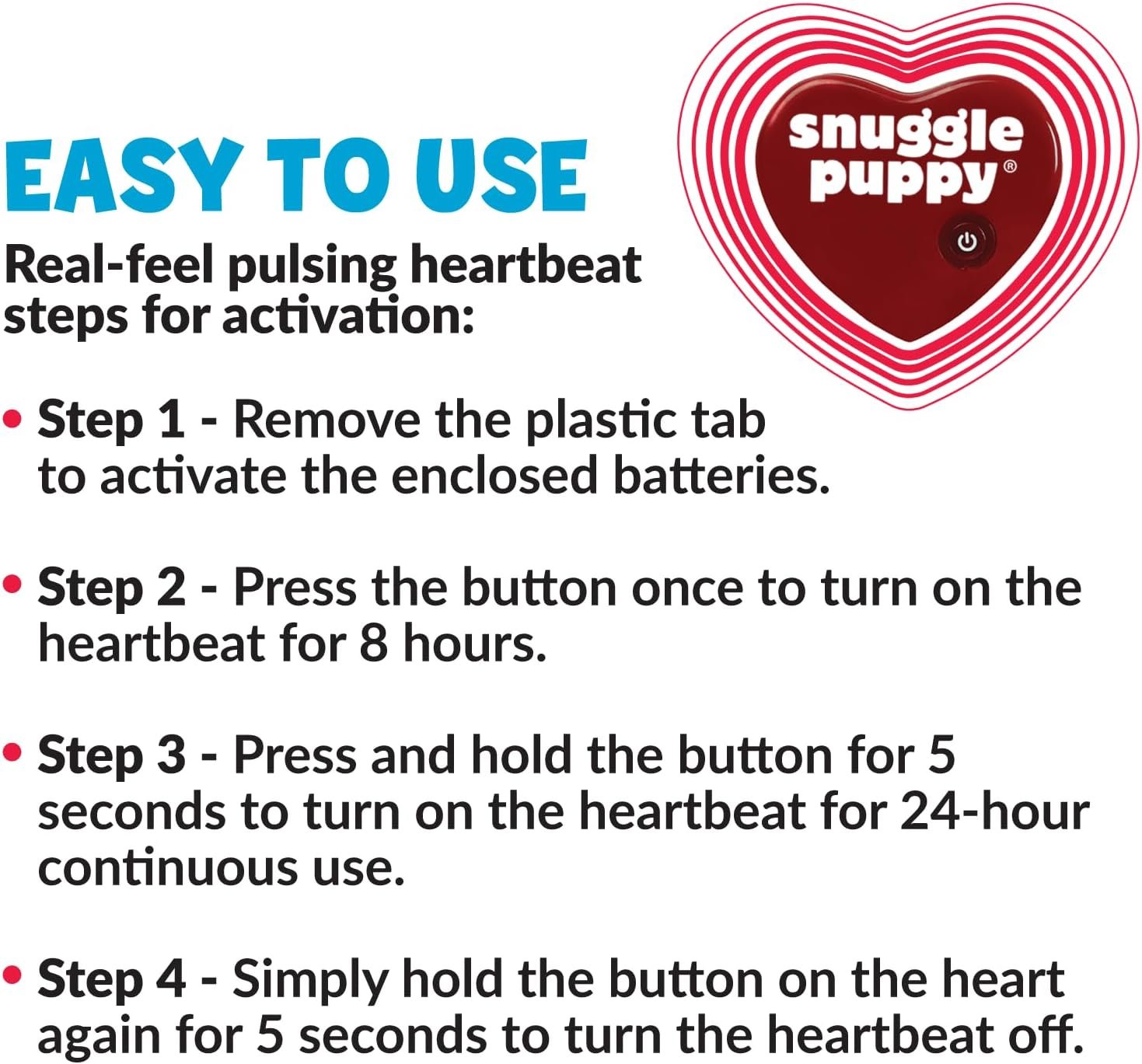 Original Snuggle Puppy Heartbeat Puppy Toy - Heartbeat Puppy for Dogs - Pet Anxiety Relief and Calming Aid - Comfort Dog Toy - Behavioral Training and Sleep Aid Cuddle buddy - Crate Training Essential - Image 5