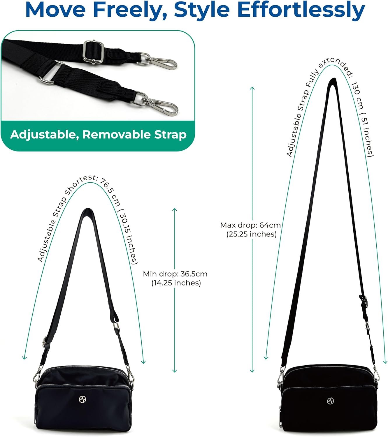 Pander Crossbody Sling Bag – Everyday Purse with Adjustable Strap, Perfect for Travel, Errands, and Daily Use - Image 8