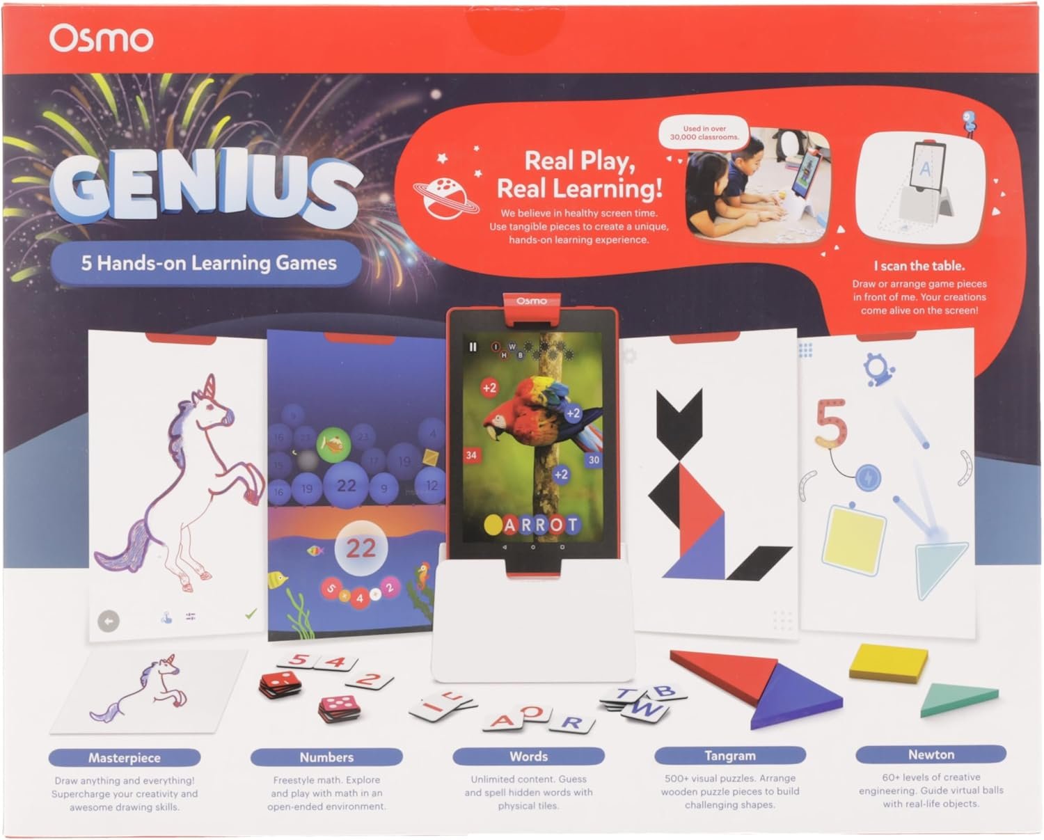 Osmo - Genius Starter Kit for Fire Tablet-5 Educational Learning Games-Ages 6-10-Spelling, Math & Creativity-STEM Toy Gifts-Boy & Girl-Ages 6 7 8 9 10(Osmo Fire Tablet Base Included-Amazon Exclusive) - Image 12