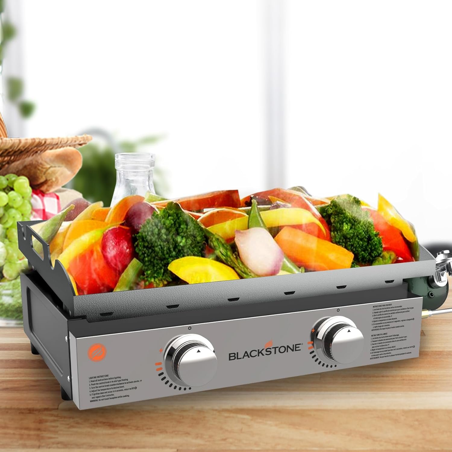 New Upgrade 22 inch Griddle Replacement Top for Most Blackstone 22 inch Tabletop Grill with Rear Grease System, Blackstone 2 Burner Flat Top Gas Griddle Grill Replacement Parts - Image 6