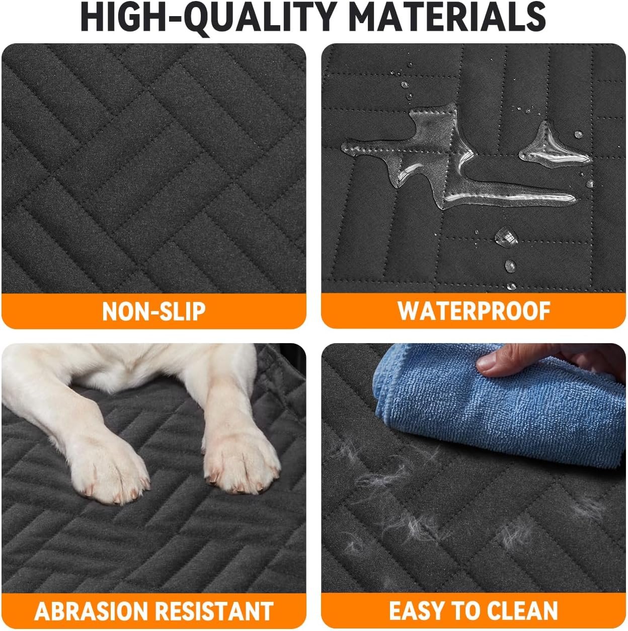 YJGF Dog Back Seat Extender for Truck,Truck Seat Cover Back Seat,Dog Hammock for Truck,Pet Seat Covers for Dogs,Hard Bottom Seat Extender for Dogs,Dog Seat Cover for F150/RAM1500/Silverado (Black) - Image 5