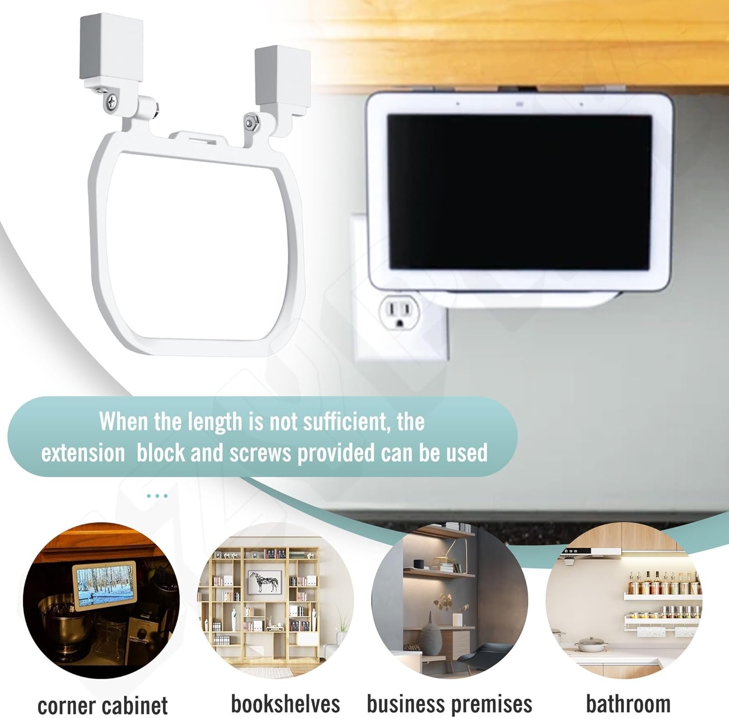 Mount Bracket for Google Nest Hub Home Kitchen Under Cabinet 1st Gen & 2nd Gen (Not Compatible with Nest Hub Max) - Image 7