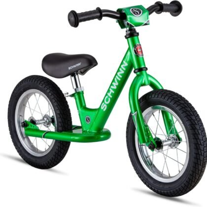 Schwinn Balance Bike, 12 Inch Bike for Kids Ages 2-4, Durable Steel Frame, Padded Seat, Cushioned Grips, Adjustable Seat Grows with Your Child, No Training Wheels Needed, Training Bicycle for Kids