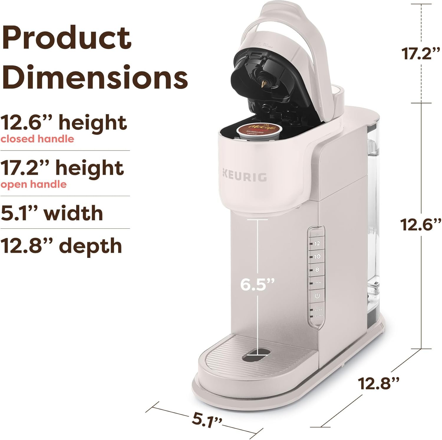 Keurig K-Express Single Serve Coffee Maker – Strong Brew Option, 42oz Reservoir, Sleek Design for Holiday Hosting & Gifting, Warm Stone - Image 6