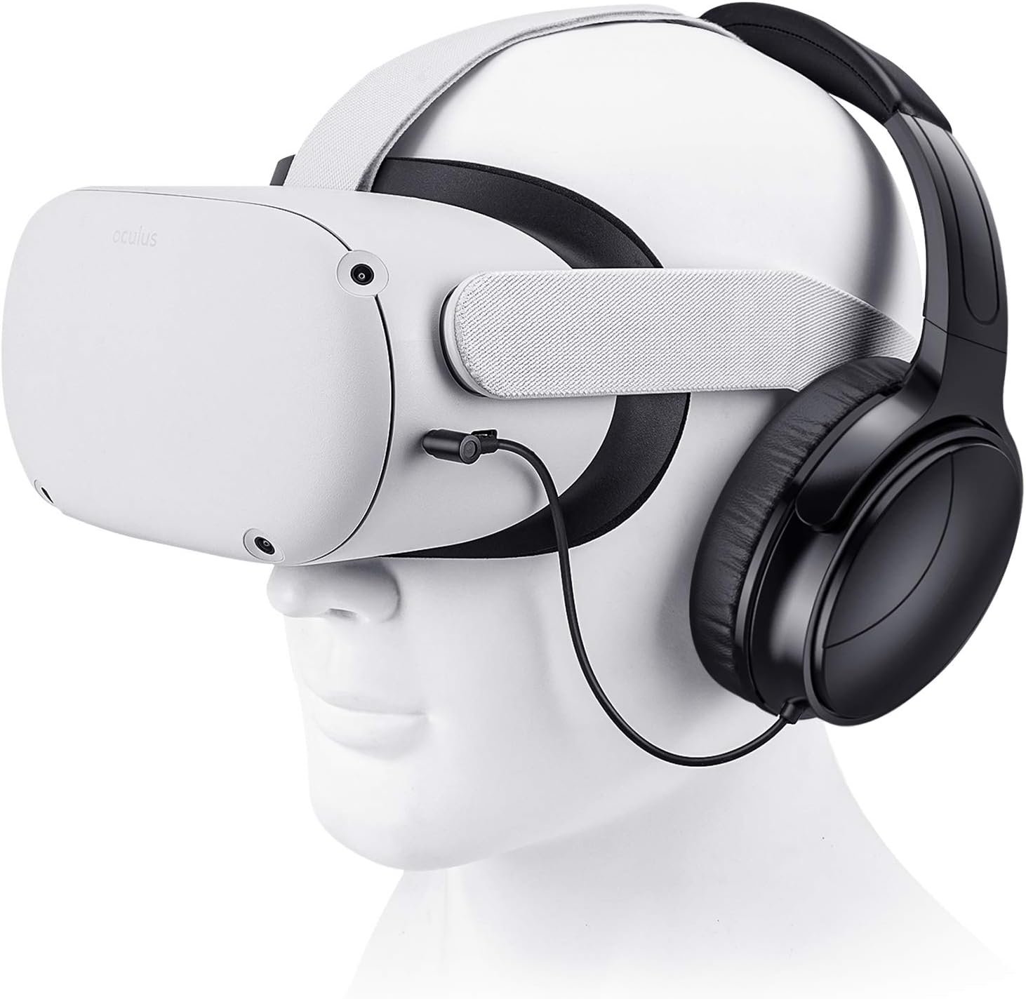 SARLAR VR Gaming Headphones for Quest 2/Quest 3 Increase VR Immersion, Custom Length Cable, Optimized Gaming Audio Driver, Memory Protein Ear Pads Noise Isolating and Other Accessories