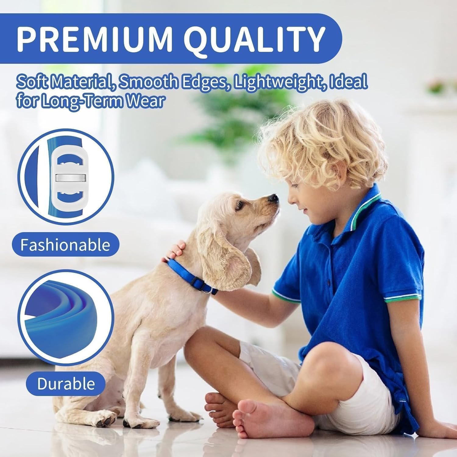 Dog Flea and Tick Collar 4 Pack, Waterproof Adjustable Collar for Dogs and Puppies, 32-Month Prevention, Blue & Orange - Image 4