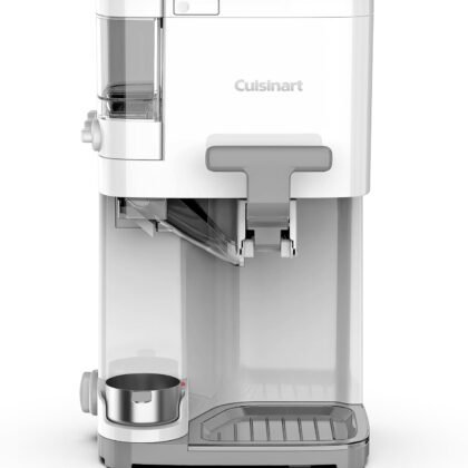 Cuisinart Soft Serve Ice Cream Machine- Mix It In Ice Cream Maker for Frozen Yogurt, Sorbet, Gelato, Drinks 1.5 Quart, White, ICE-48