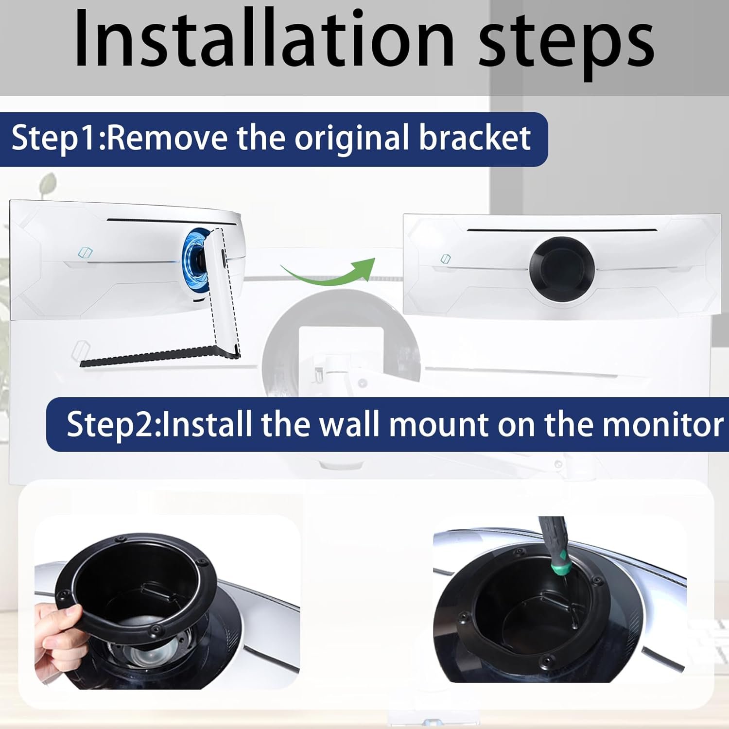Odyssey G9 VESA Adapter Wall Mount Compatible with Samsung 49” Odyssey Neo G95T G97T G95NA Monitor(Fit for LC49G95TSSNXZA、LC49G95TSSEXXY、LC49G95TSSCXXK、LS49AG952NNXZA) - Image 2