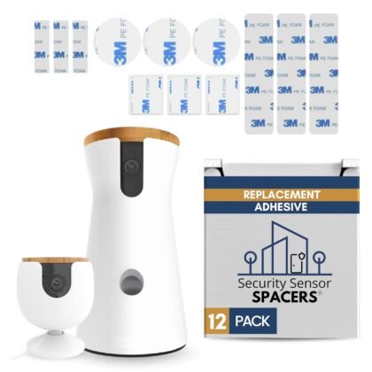 Adhesive Pads Compatible with Furbo Dog Camera | Replacement Mount Stickers for 360 and Original Models | Non-Slip Peel & Stick Mounting Pads | Residue-Free Pet Camera Accessories (12 Pack)