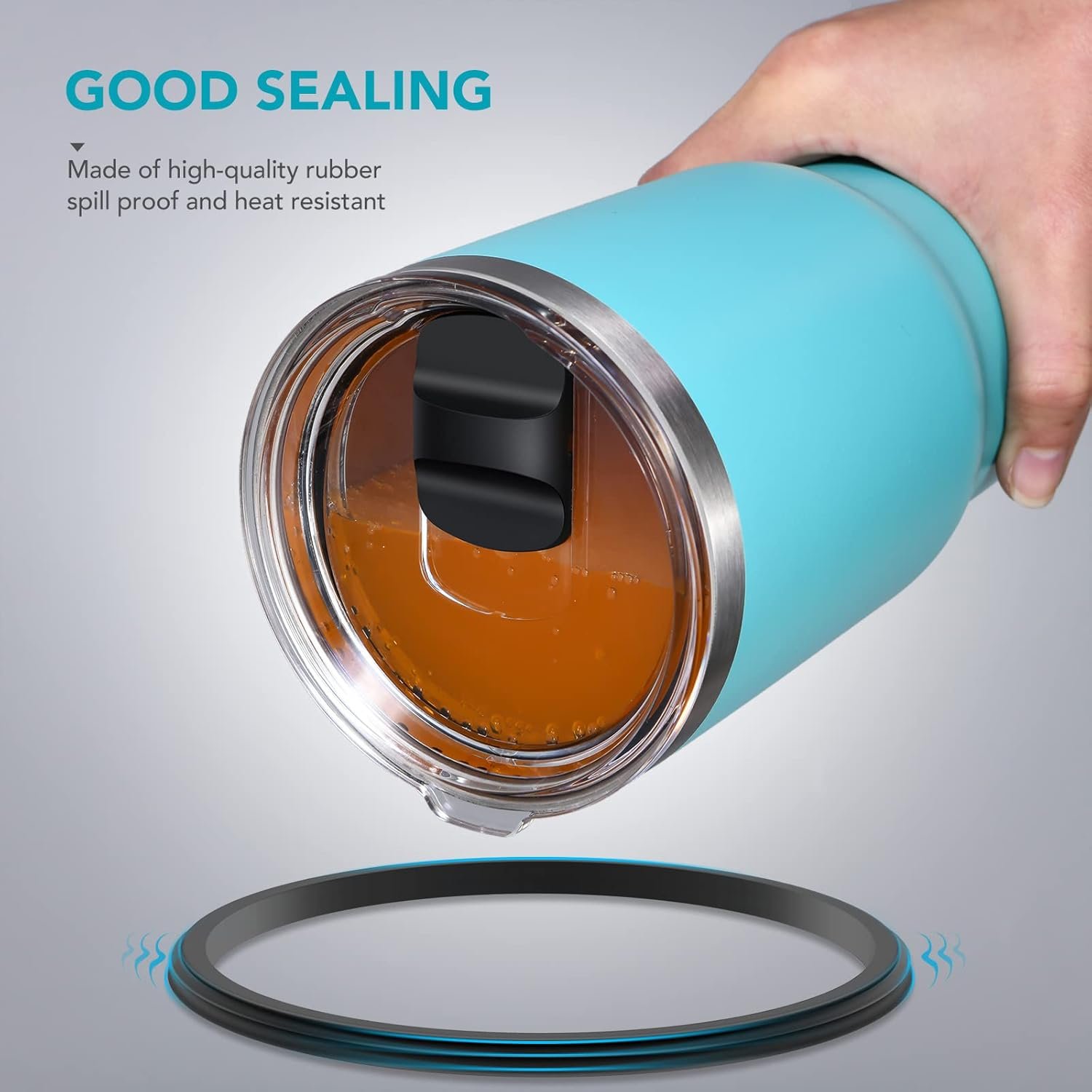 30 oz Tumbler Lid, Replacement Lids Compatible for YETI 30/32 oz Tumbler, 14 oz Mug and 35 oz Straw Mug, 2 Pack Travel Spill Proof Cup Lids Covers with Magnetic Slider Switch, BPA Free - Image 5