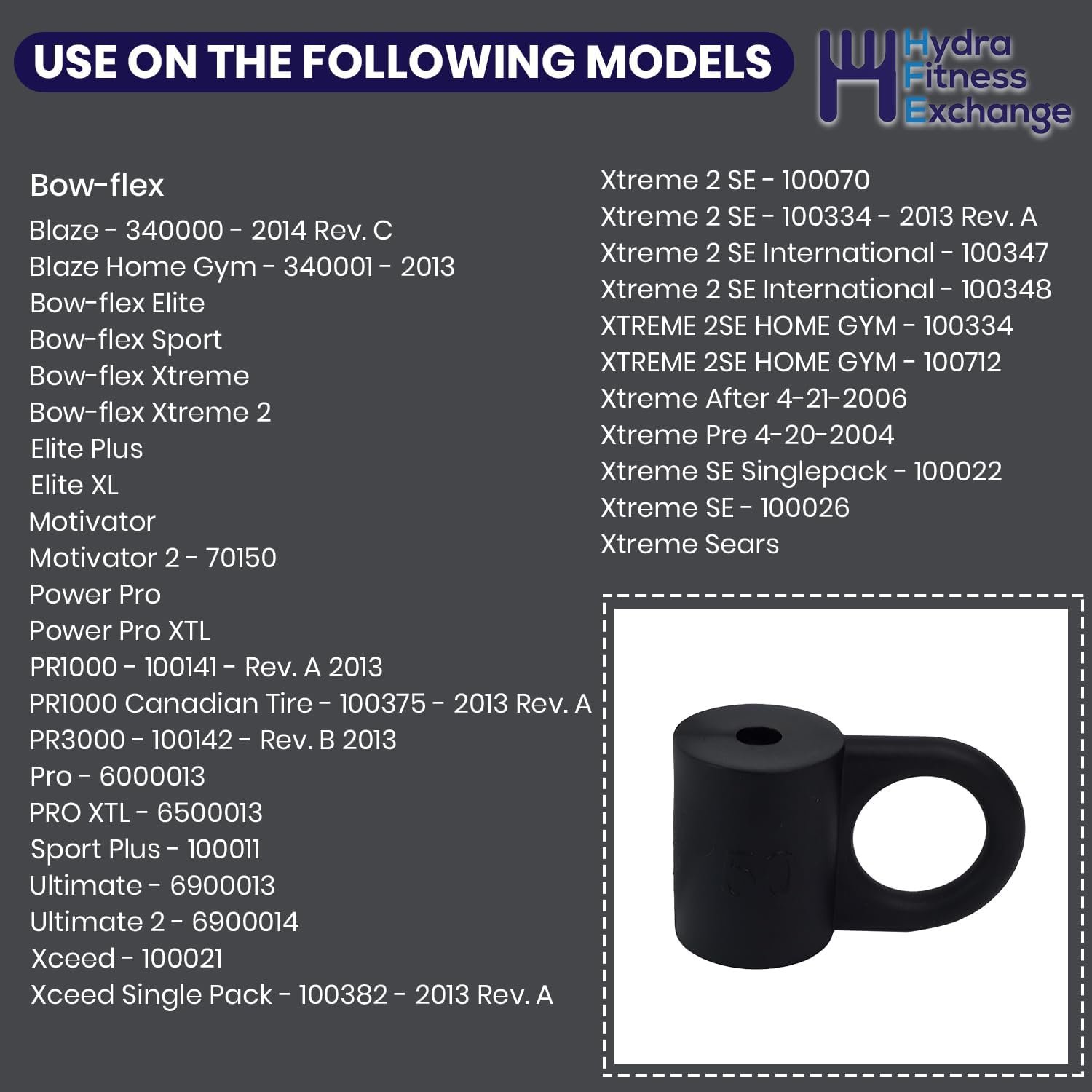 End Cap for 5lb, 30lb and 50lb Power Rod – Durable Nylon Rubber Replacement Gym Part Accessory for High Resistance Rods – Compatible with Bow-Flex Home Gym Strength System PR1000 PRO XTL Xtreme 2 SE - Image 6