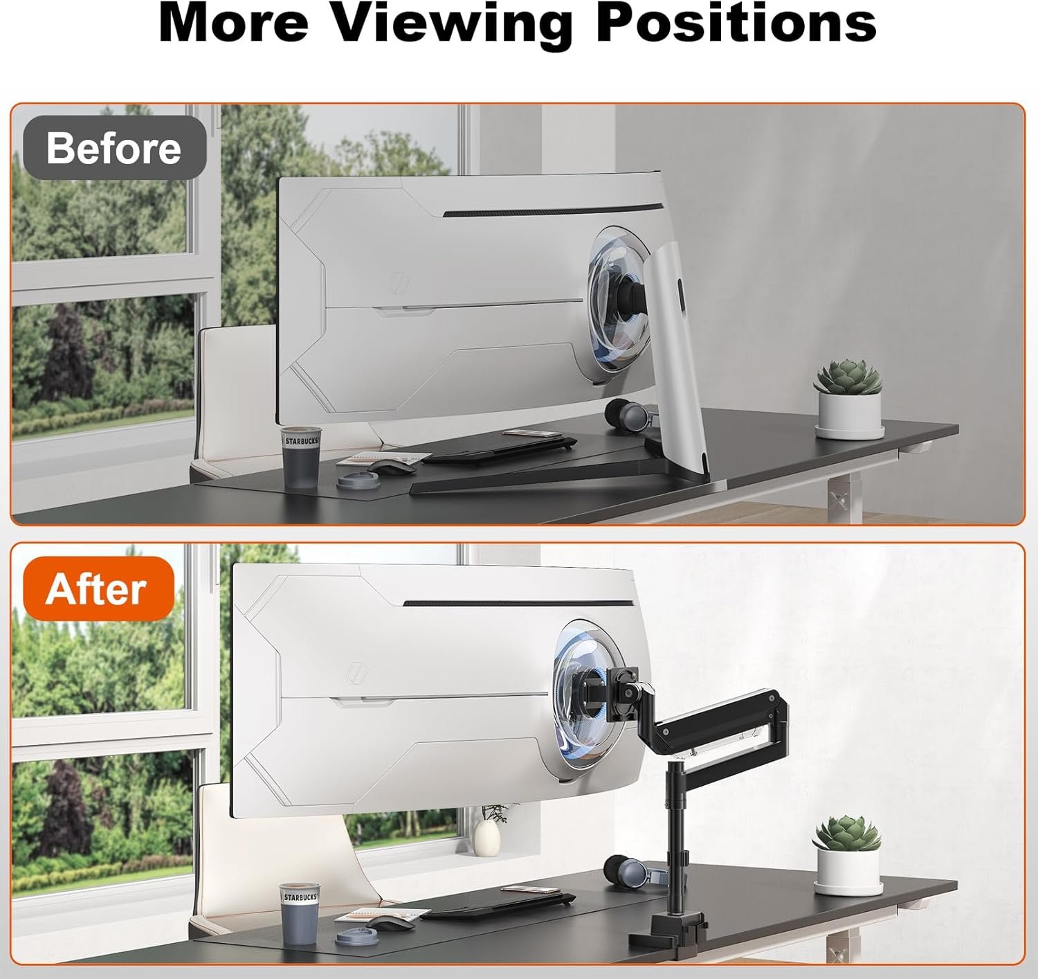 PUTORSEN VESA Adapter Plate Bracket - Compatible with Samsung Odyssey G9, Neo G9, CRG9, CHG9 and CHG90 Monitors,VESA 100x100,Black - Image 3