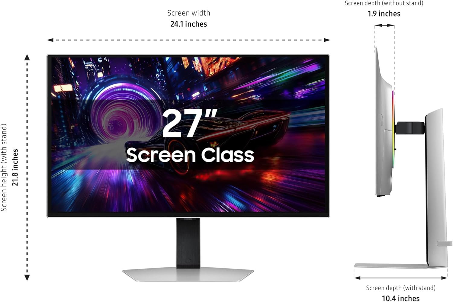 SAMSUNG 27-inch Odyssey QD-OLED G8 (G81SF), 4K, 240Hz, Gaming Monitor, 0.03ms Response Time, DisplayHDR True Black 400, AMD FreeSync™ Premium Pro, Ergonomic Stand, LS27FG810SNXZA, 2025 - Image 8