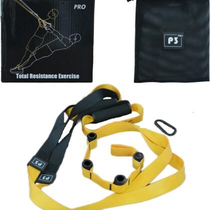 Home Suspension Training Kit – Lightweight, Portable and Versatile Bodyweight Resistance Straps Let You Train Anytime Gym Equipment for Home Travel or Outdoor Workouts They Deliver Scalable Resistance for All Fitness Levels Suspension Trainer(Yellow)