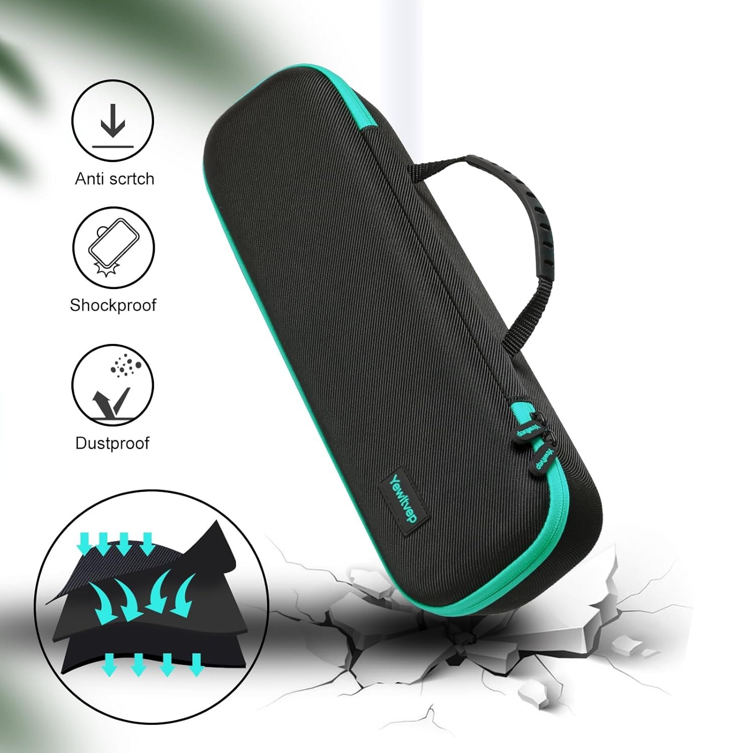 Case for Revlon One Step Volumizer Plus Hair Dryer and Styler, Hard Travel Case for Revlon One Step Volumizer Plus 2.0 Hair Dryer Brush HAIR Le Volume 2-in-1 Titanium Blow Dryer Brush Storage Bag - Image 6