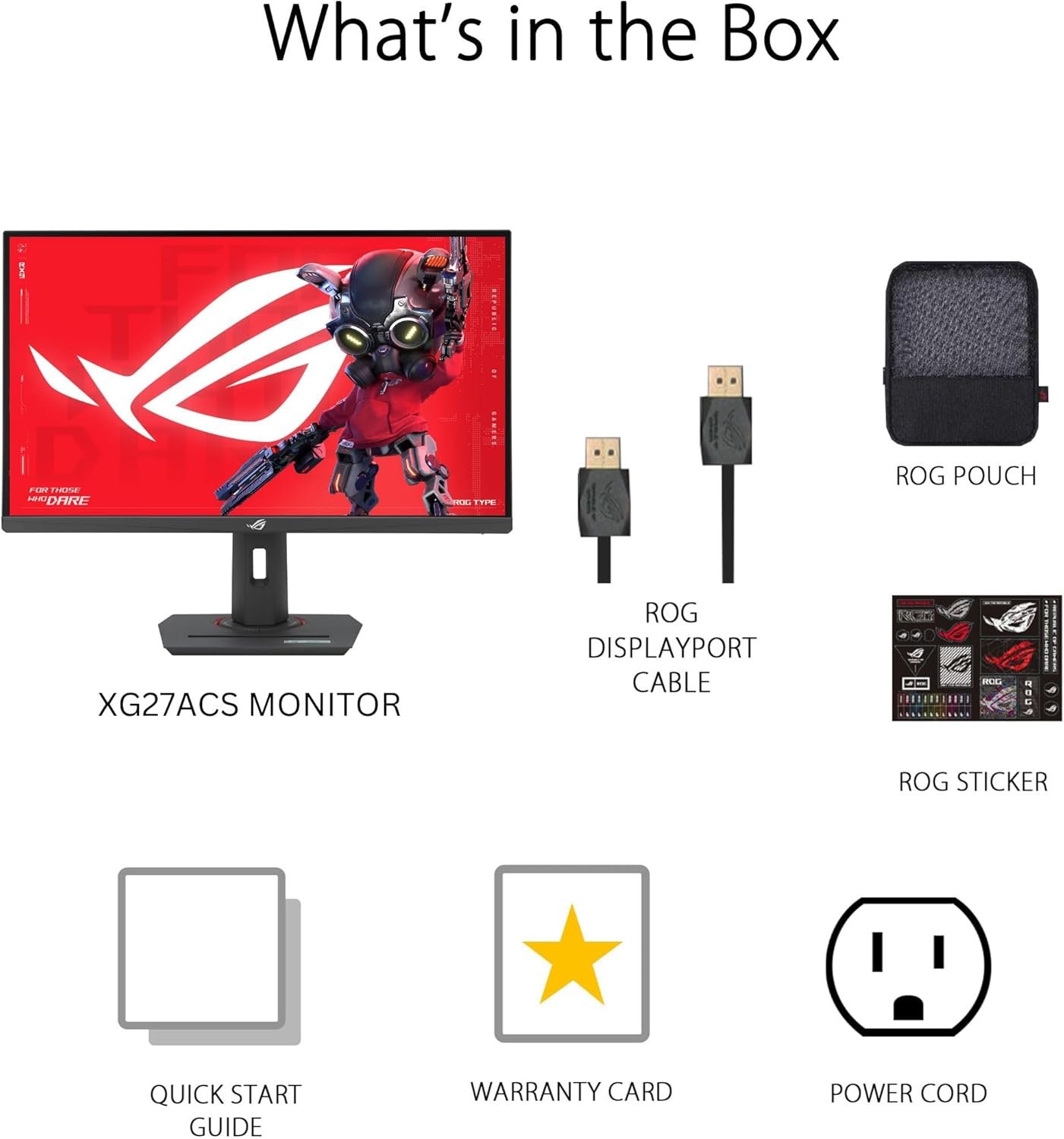 ASUS ROG Strix 27” QHD (2560x1440) HDR400 USB-C Gaming Monitor (XG27ACS), 180Hz,1ms, Fast IPS, 133% sRGB, Extreme Low Motion Blur Sync, G-Sync Compatible, DisplayWidget, Tripod Socket, 3 Year Warranty - Image 9