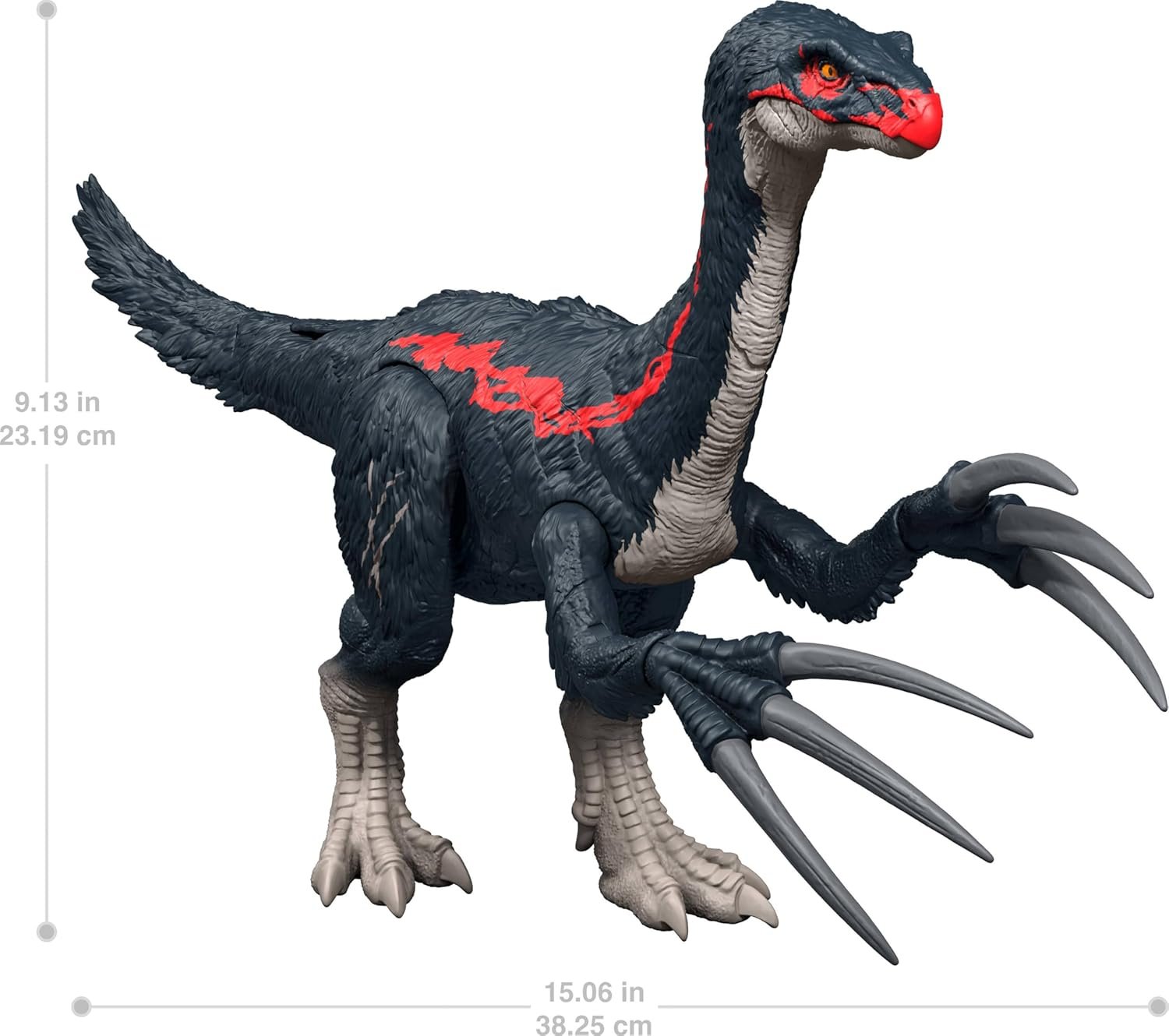 Mattel Jurassic World Chaos Theory Slash N Roar Therizinosaurus Dinosaur Action Figure Toy, Attack Claws & Sound, Digital Play - Image 6