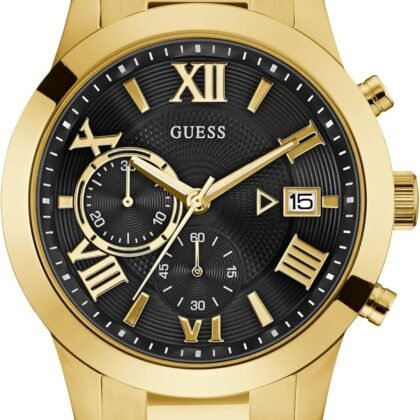 Guess Men's Stainless Steel Gunmetal Chronograph Bracelet Watch
