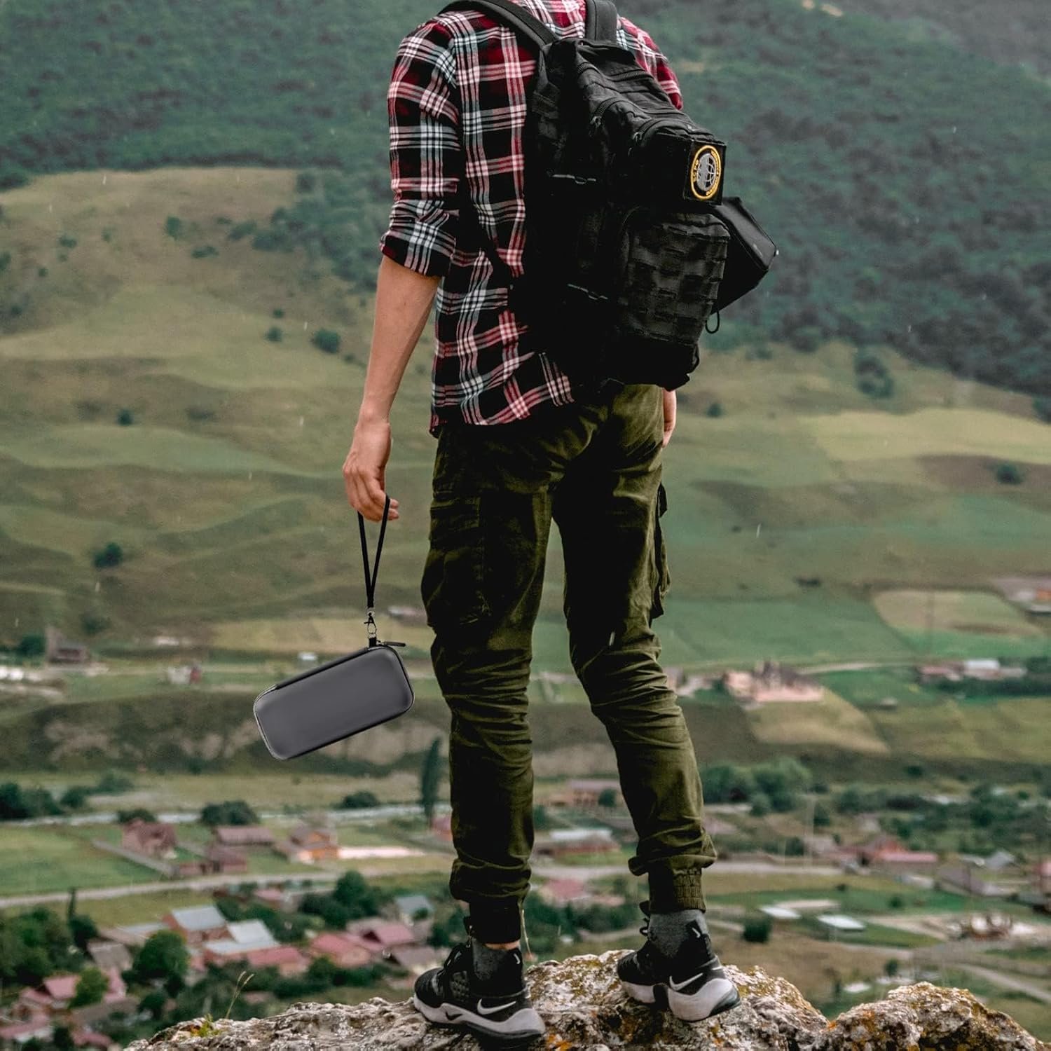 casmilee Case Compatible with Anker 737/735/ 736/717 USB-C Portable Charger Power Bank, Fast Foldable Wall PowerBank Bag for GaN Prime Nano II AC Adapter, Powercore Pocket for lights Cable - Black - Image 7